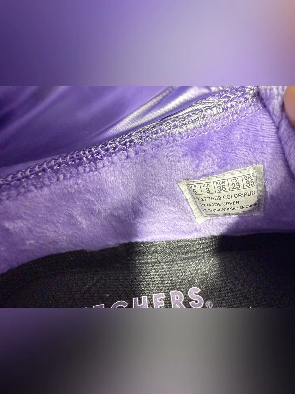Skechers Street Uno Peaks Moon Puffz Purple Women’s  6 Sneakers 175559 No Box